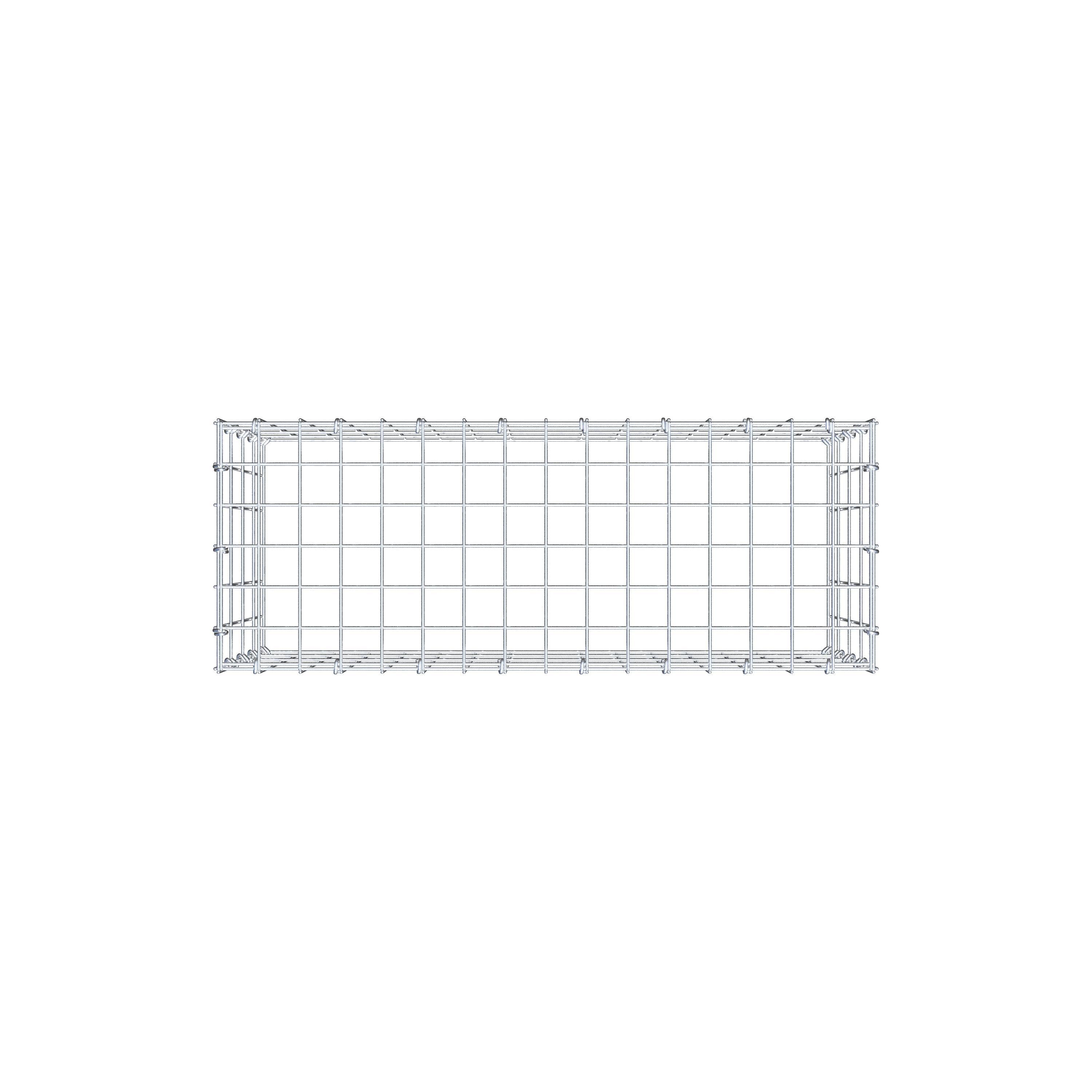 Monteret gabion type 3 80 cm x 40 cm x 30 cm (L x H x D), maskestørrelse 5 cm x 10 cm, C-ring