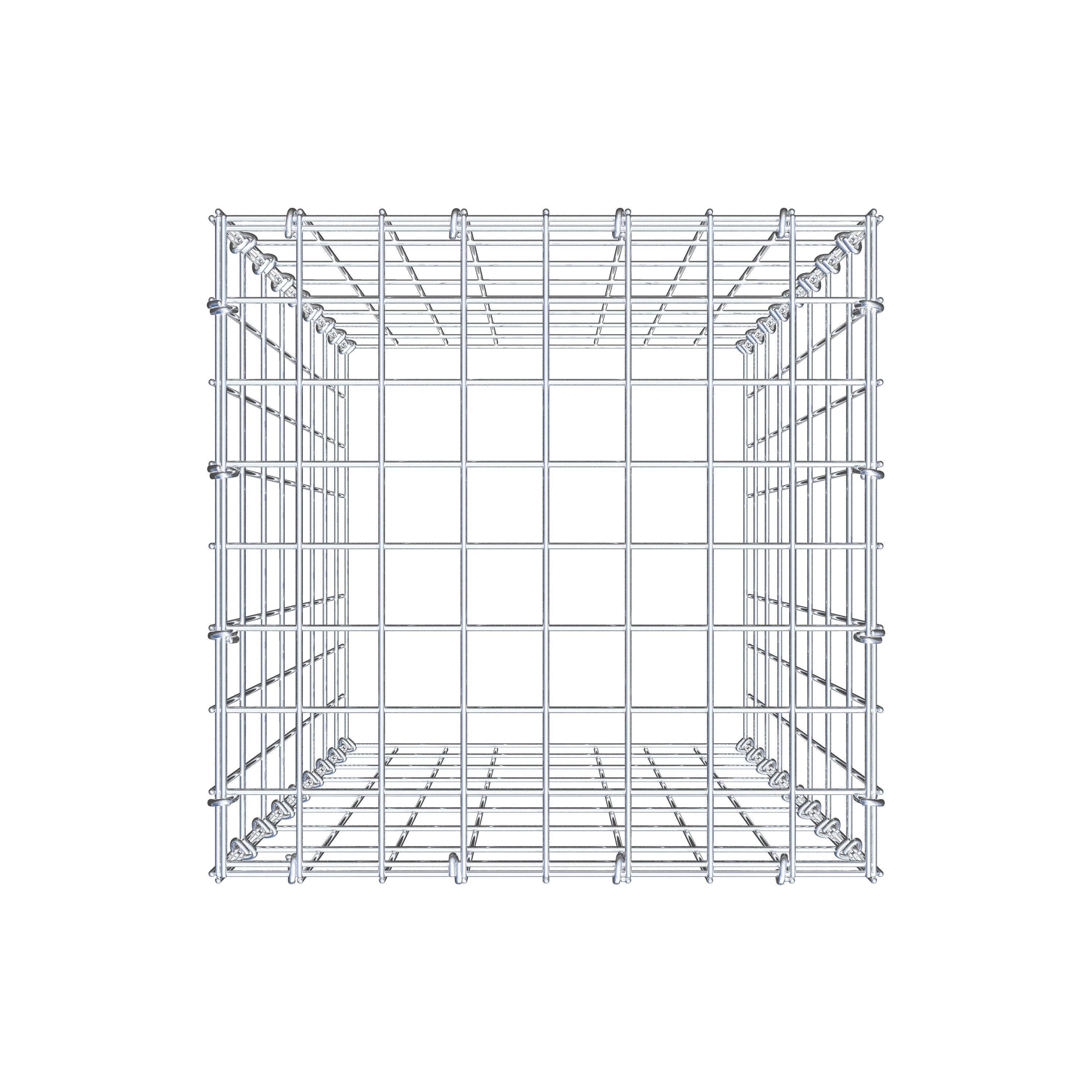 Anbaugabione Typ 3 80 cm x 40 cm x 40 cm (L x H x T), Maschenweite 5 cm x 10 cm, C-Ring