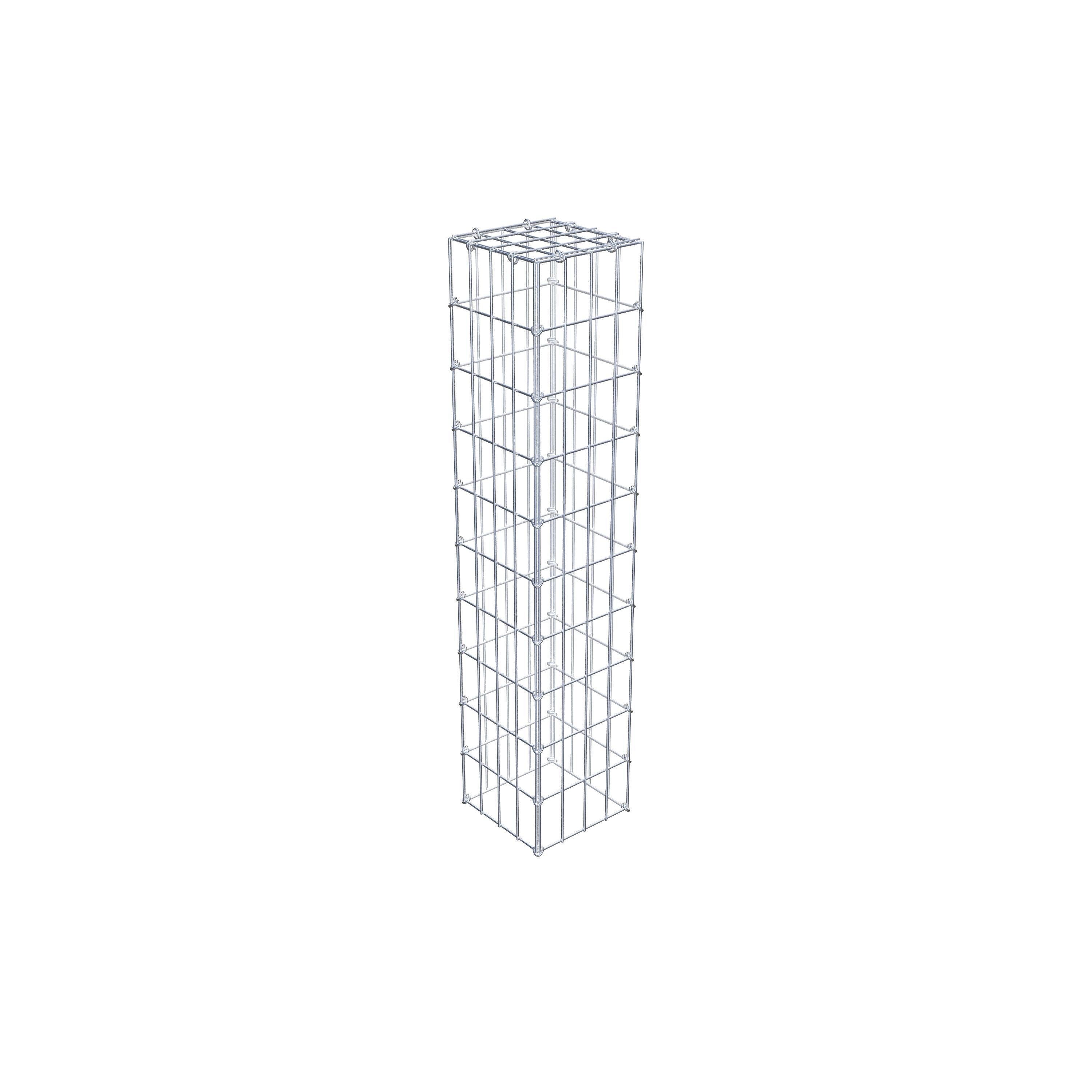 Monteret gabion type 3 100 cm x 20 cm x 20 cm (L x H x D), maskestørrelse 5 cm x 10 cm, C-ring