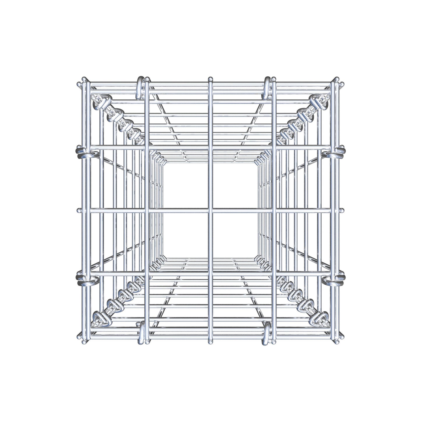 Anbaugabione Typ 3 100 cm x 20 cm x 20 cm (L x H x T), Maschenweite 5 cm x 10 cm, C-Ring