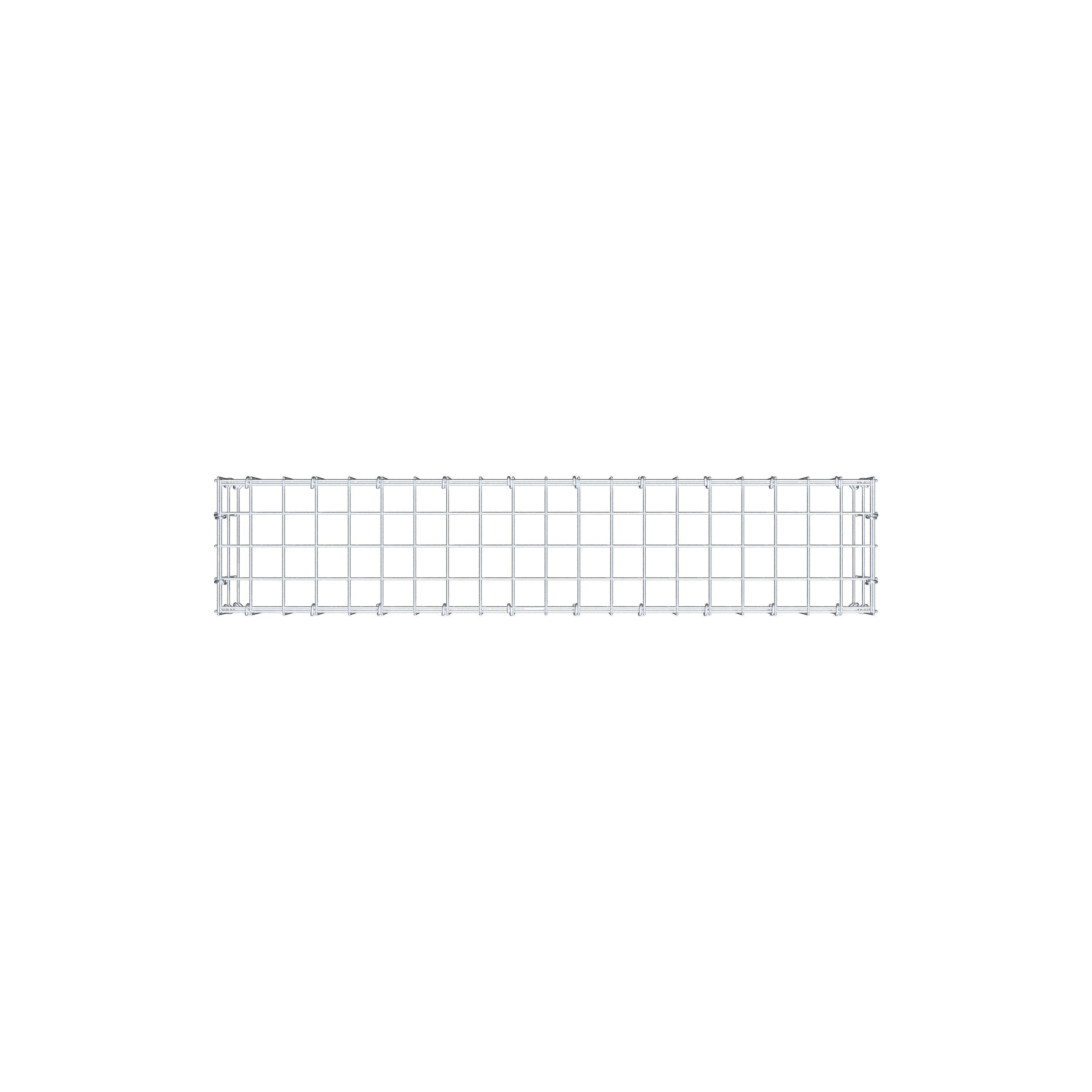 Mounted gabion type 3 100 cm x 20 cm x 20 cm (L x H x D), mesh size 5 cm x 10 cm, C-ring