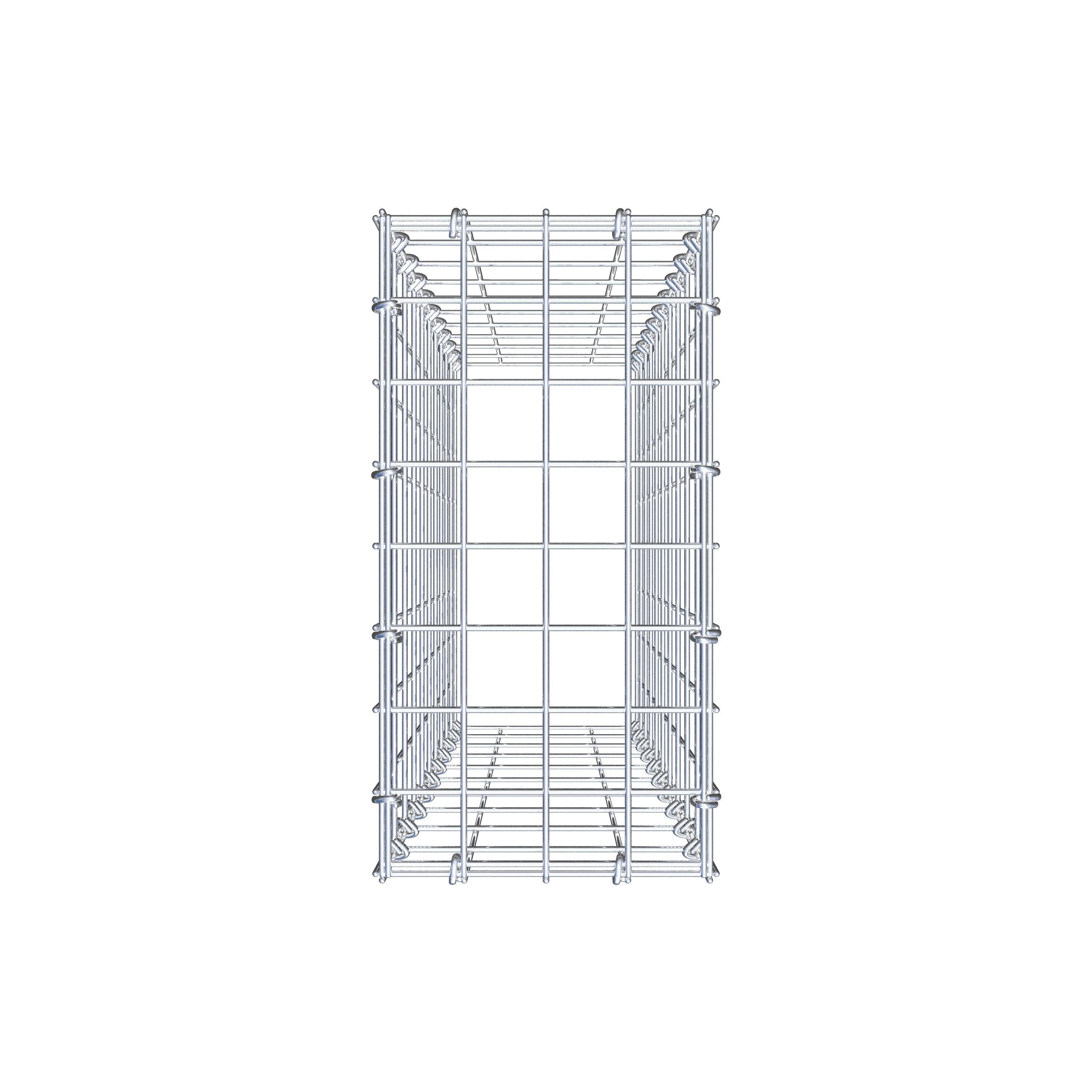 Anbaugabione Typ 3 100 cm x 20 cm x 40 cm (L x H x T), Maschenweite 5 cm x 10 cm, C-Ring