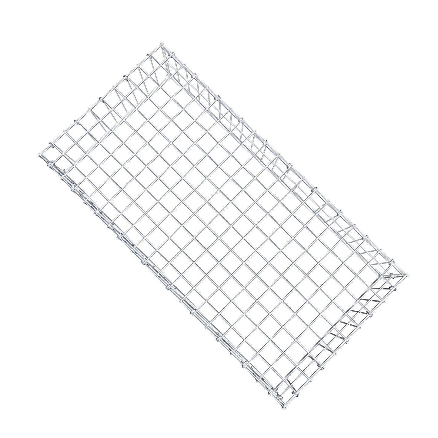 Mounted gabion type 3 100 cm x 20 cm x 50 cm (L x H x D), mesh size 5 cm x 10 cm, C-ring