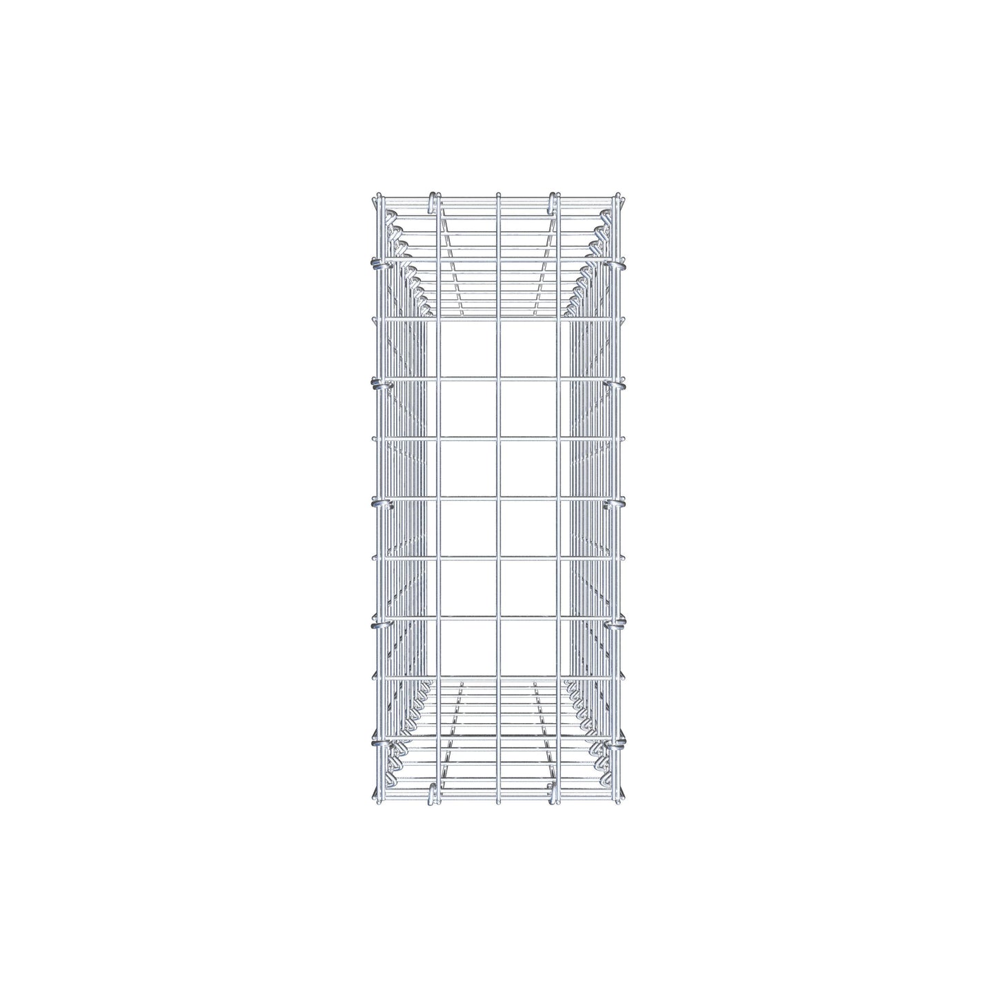 Mounted gabion type 3 100 cm x 20 cm x 50 cm (L x H x D), mesh size 5 cm x 10 cm, C-ring