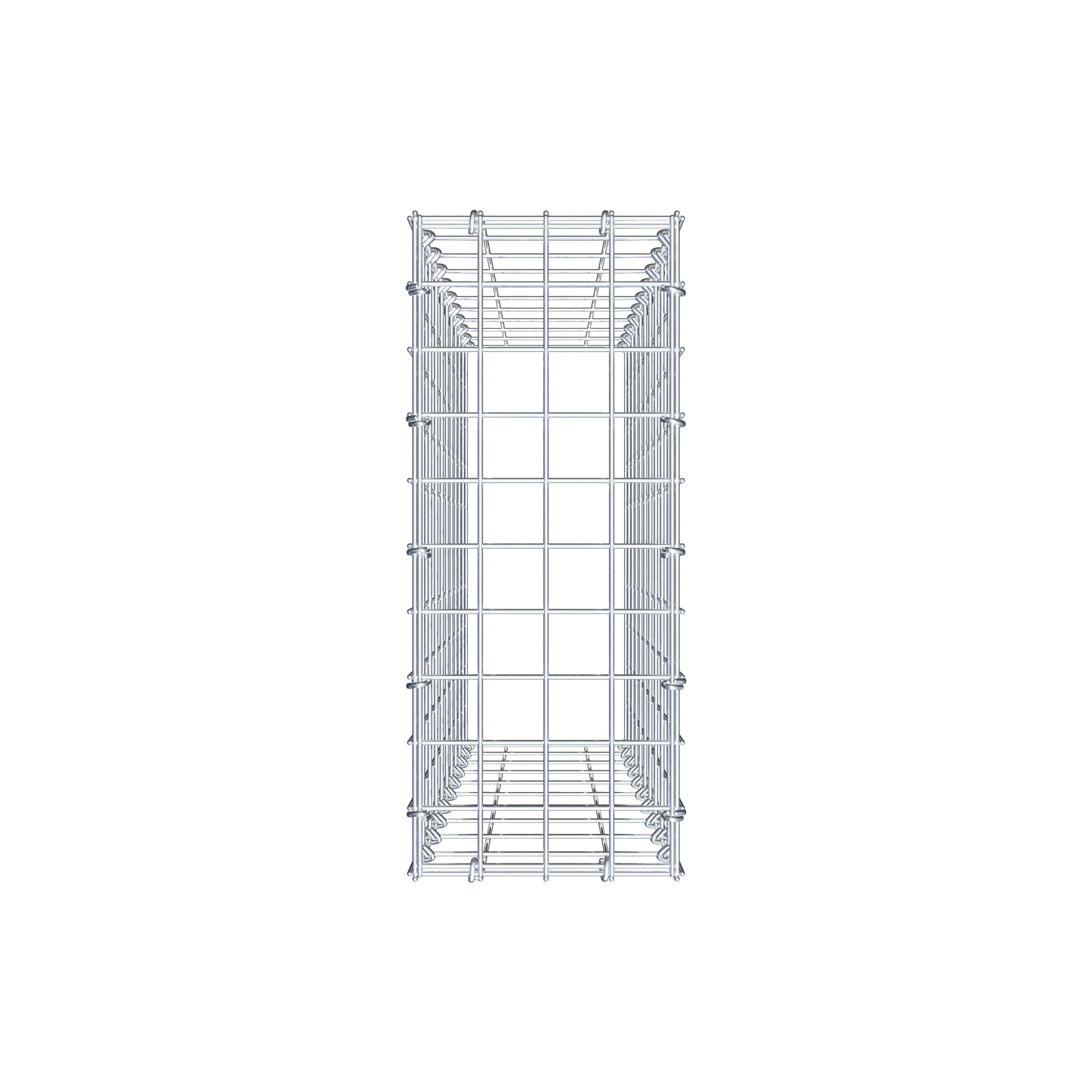 Monteret gabion type 3 100 cm x 20 cm x 50 cm (L x H x D), maskestørrelse 5 cm x 10 cm, C-ring