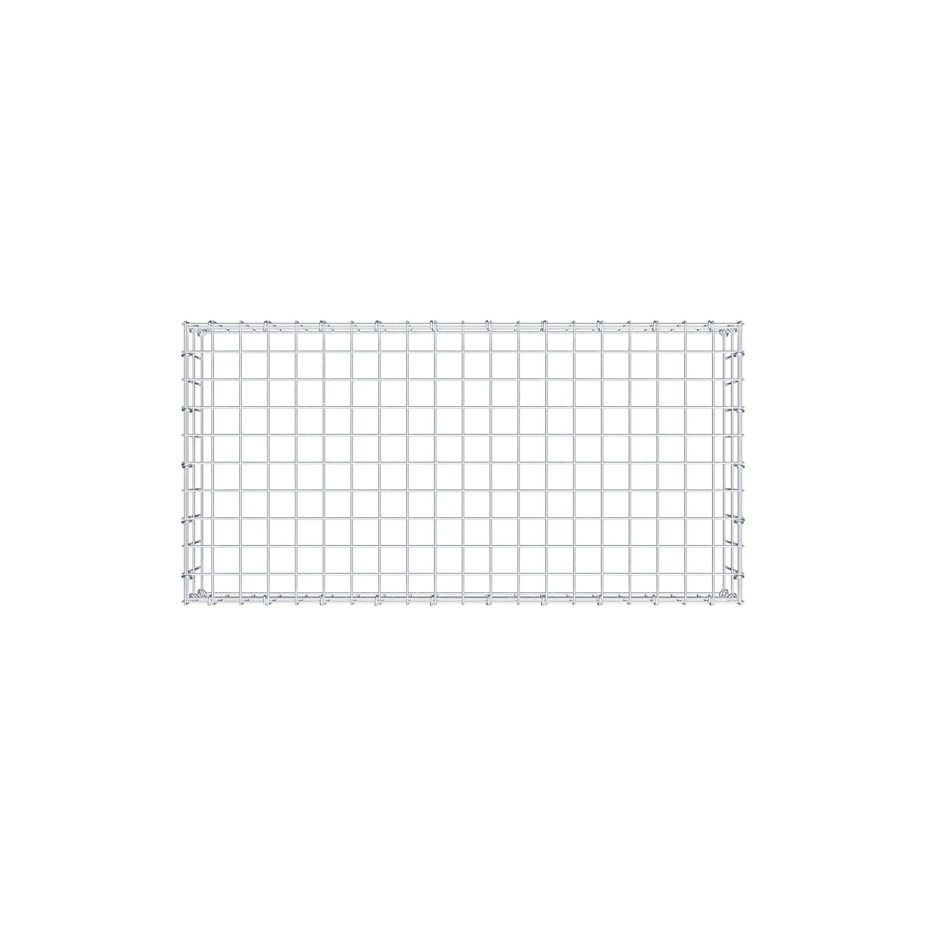 Monteret gabion type 3 100 cm x 20 cm x 50 cm (L x H x D), maskestørrelse 5 cm x 10 cm, C-ring