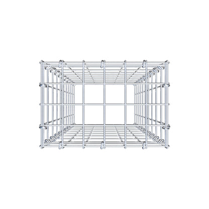 Type 3 oplegkorf 100 cm x 30 cm x 20 cm (L x H x D), maaswijdte 5 cm x 10 cm, C-ring