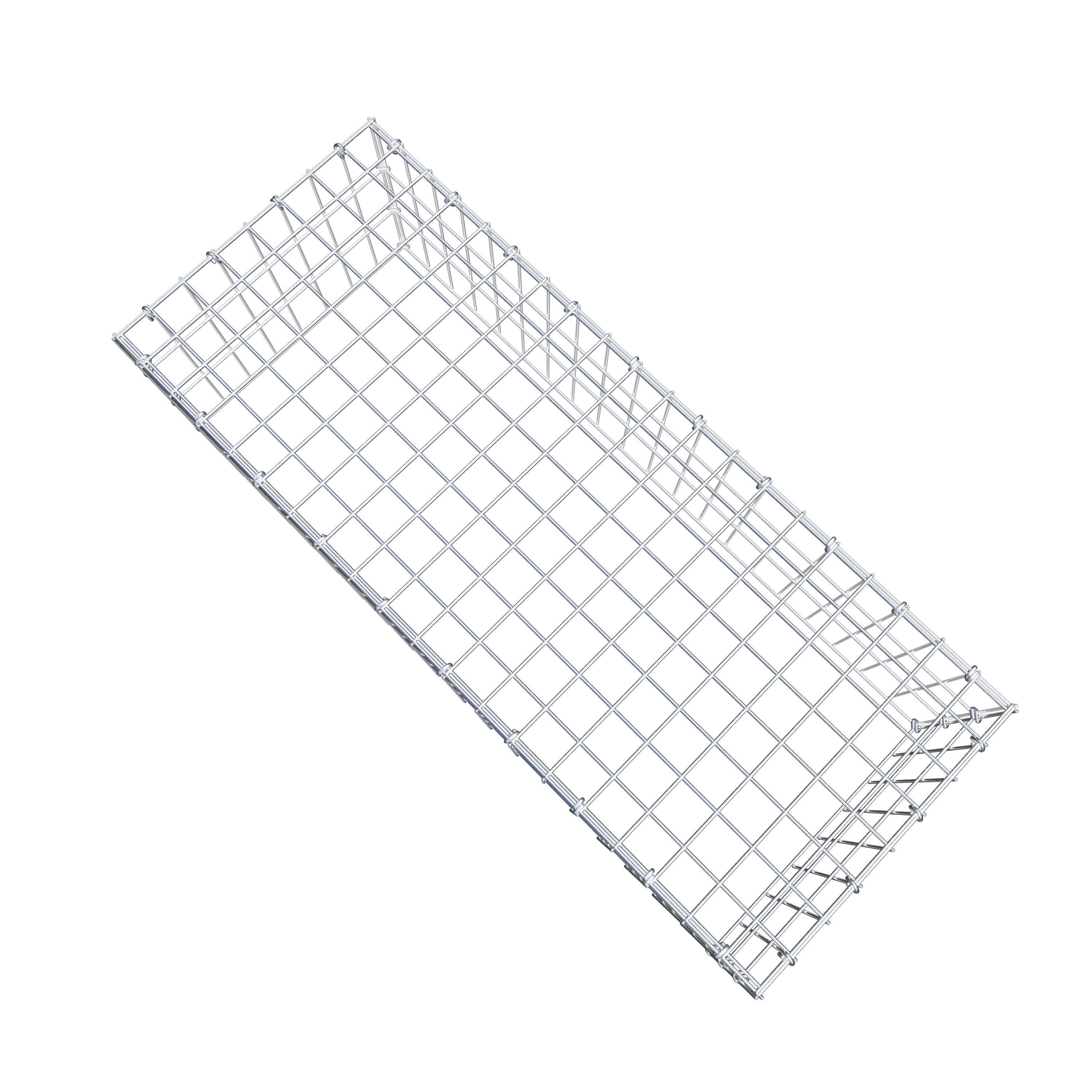 Mounted gabion type 3 100 cm x 30 cm x 40 cm (L x H x D), mesh size 5 cm x 10 cm, C-ring