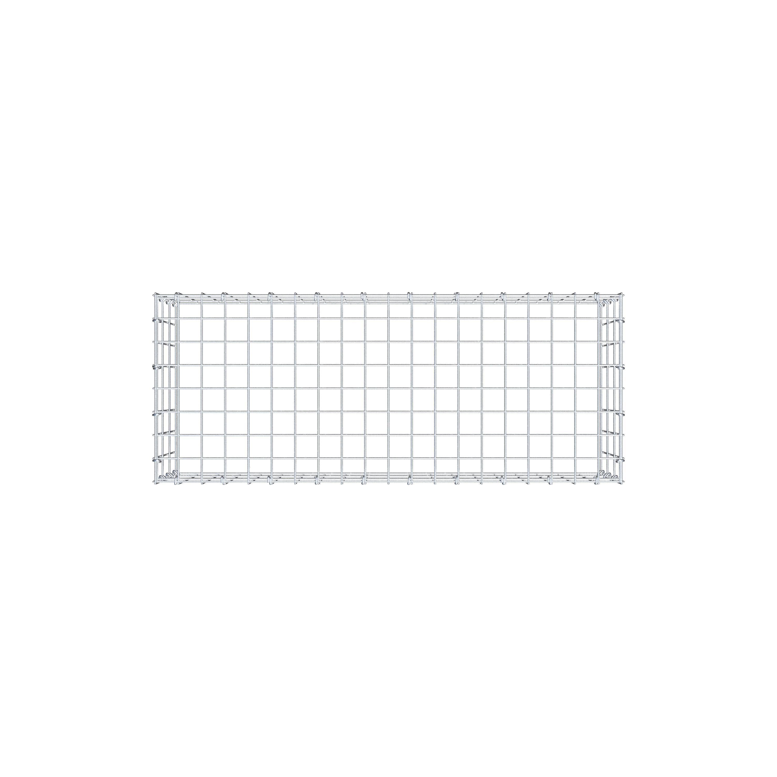 Mounted gabion type 3 100 cm x 30 cm x 40 cm (L x H x D), mesh size 5 cm x 10 cm, C-ring