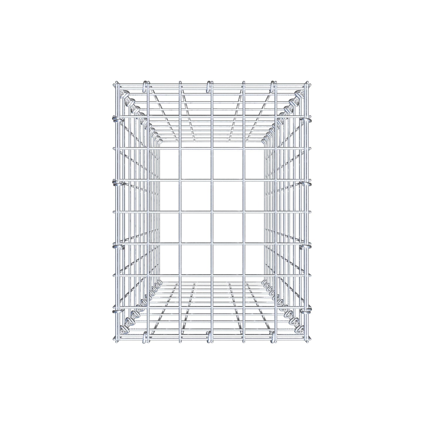 Mounted gabion type 3 100 cm x 30 cm x 40 cm (L x H x D), mesh size 5 cm x 10 cm, C-ring