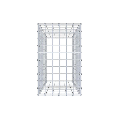 Monteret gabion type 3 100 cm x 30 cm x 50 cm (L x H x D), maskestørrelse 5 cm x 10 cm, C-ring