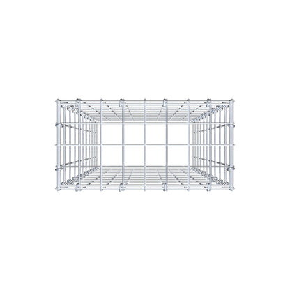 Monteret gabion type 3 100 cm x 40 cm x 20 cm (L x H x D), maskestørrelse 5 cm x 10 cm, C-ring