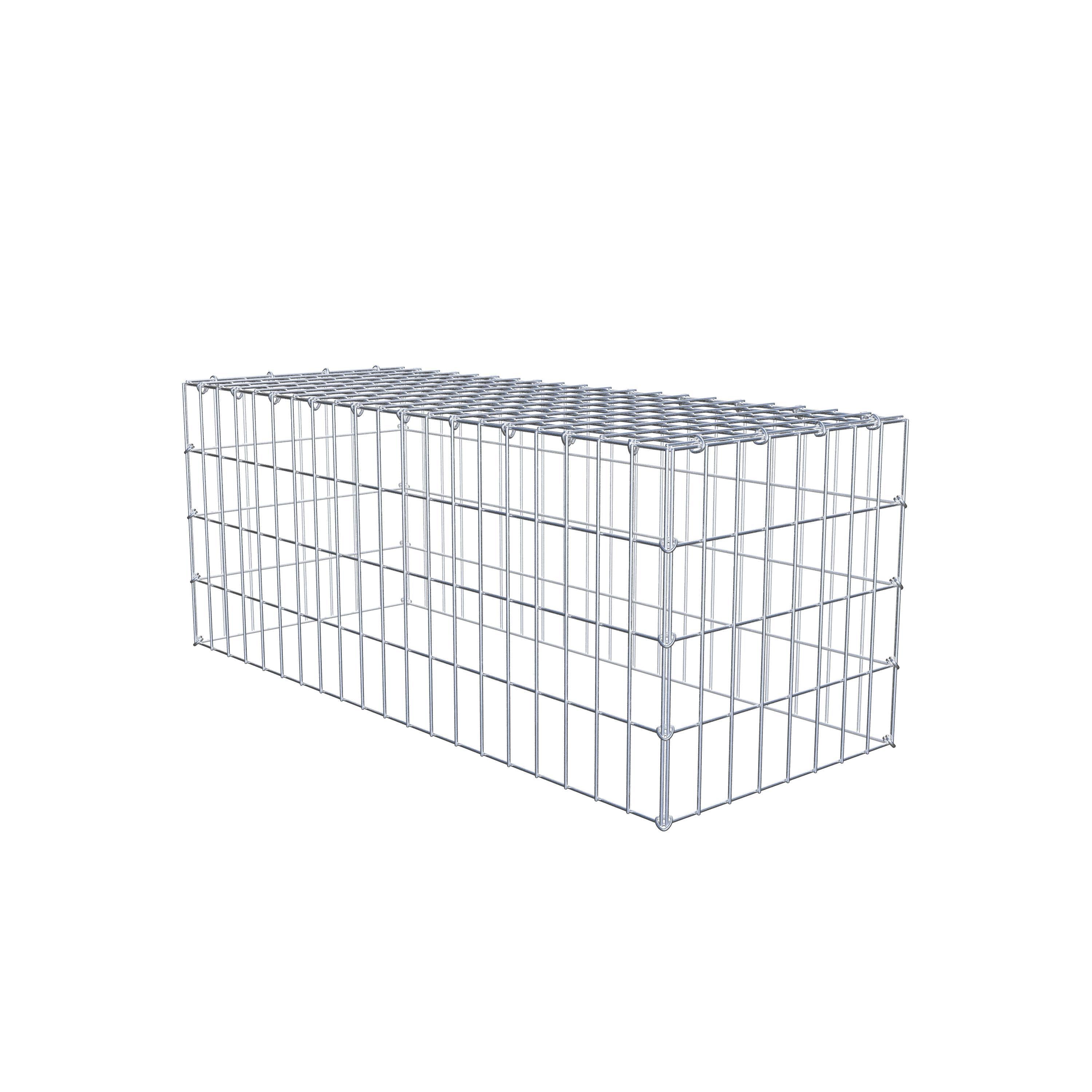 Mounted gabion type 3 100 cm x 40 cm x 40 cm (L x H x D), mesh size 5 cm x 10 cm, C-ring