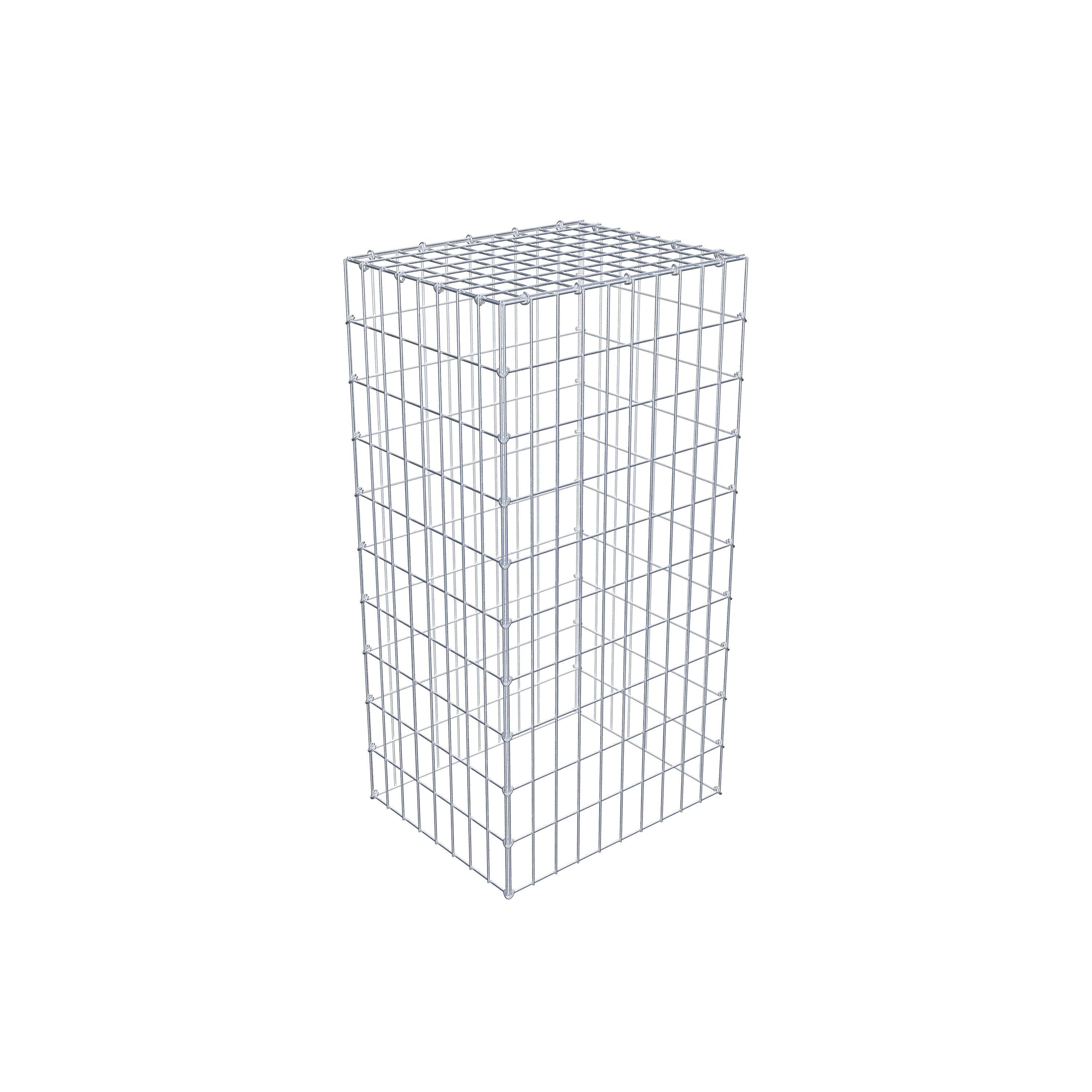 Monteret gabion type 3 100 cm x 40 cm x 50 cm (L x H x D), maskestørrelse 5 cm x 10 cm, C-ring