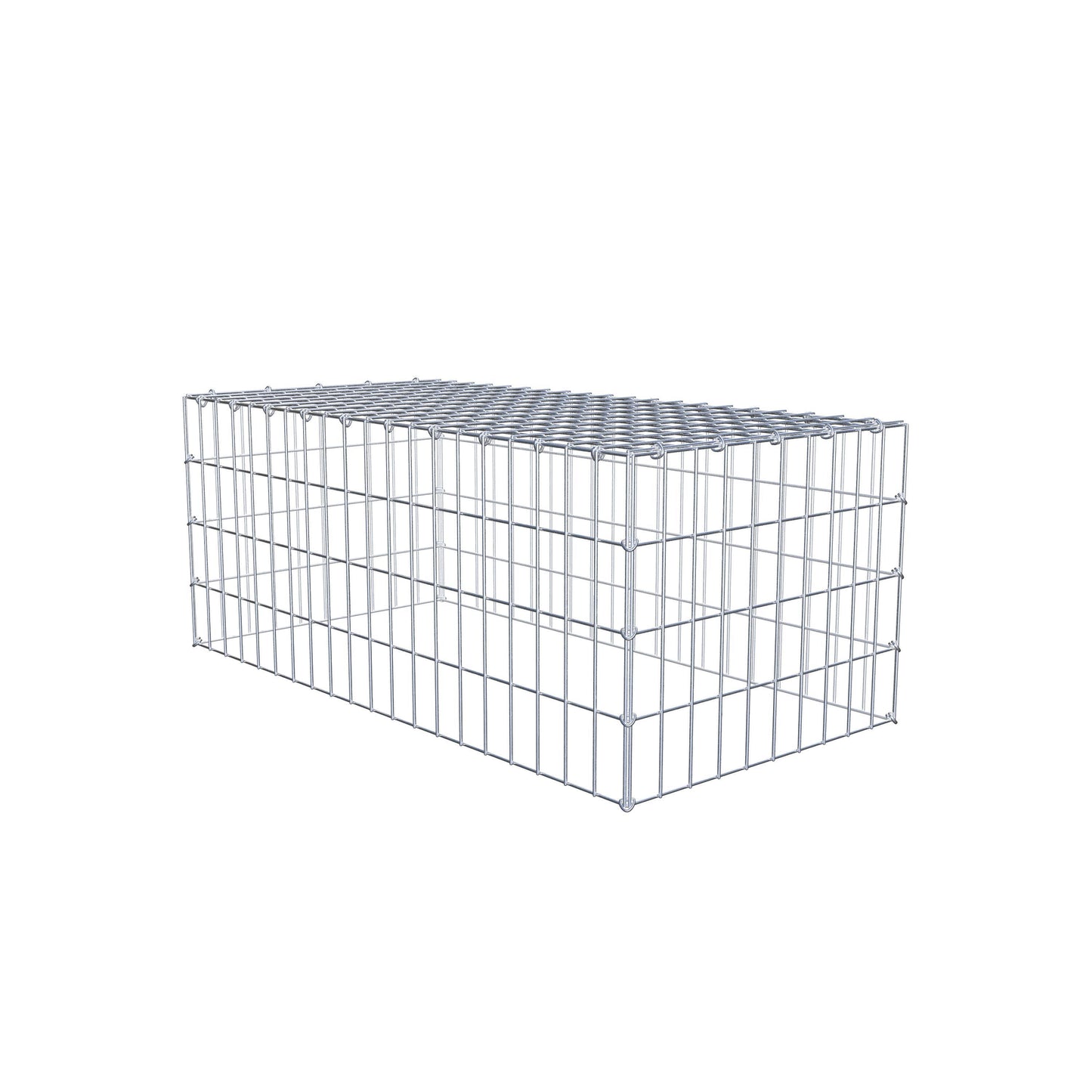 Monteret gabion type 3 100 cm x 40 cm x 50 cm (L x H x D), maskestørrelse 5 cm x 10 cm, C-ring
