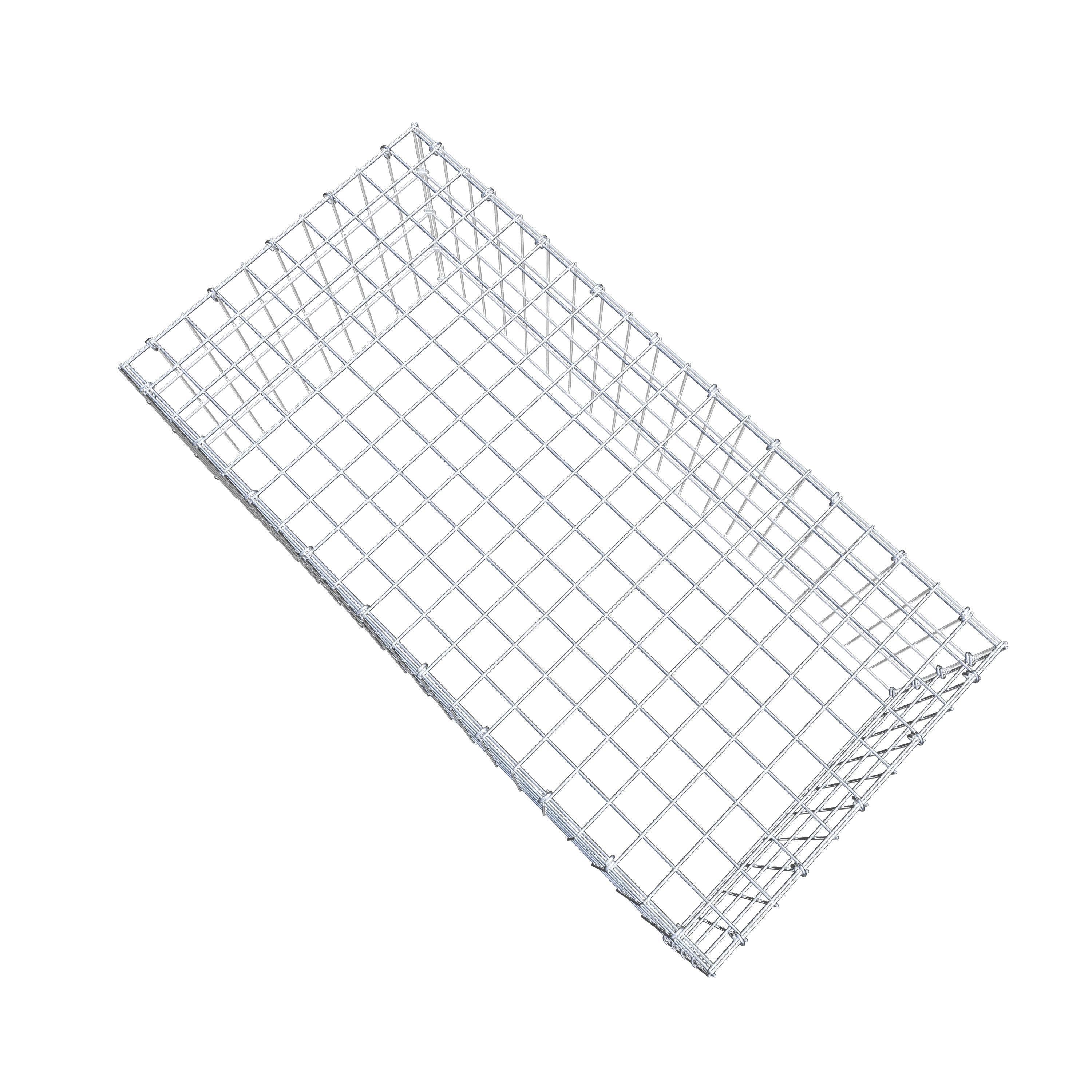 Monteret gabion type 3 100 cm x 40 cm x 50 cm (L x H x D), maskestørrelse 5 cm x 10 cm, C-ring