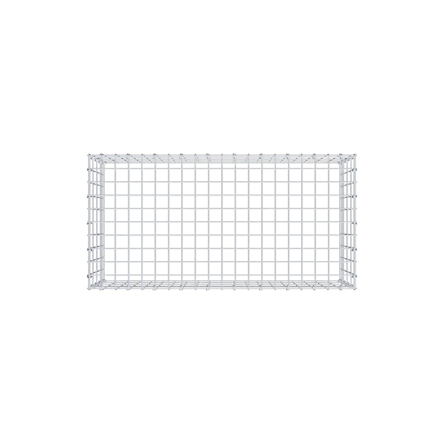 Monteret gabion type 3 100 cm x 40 cm x 50 cm (L x H x D), maskestørrelse 5 cm x 10 cm, C-ring