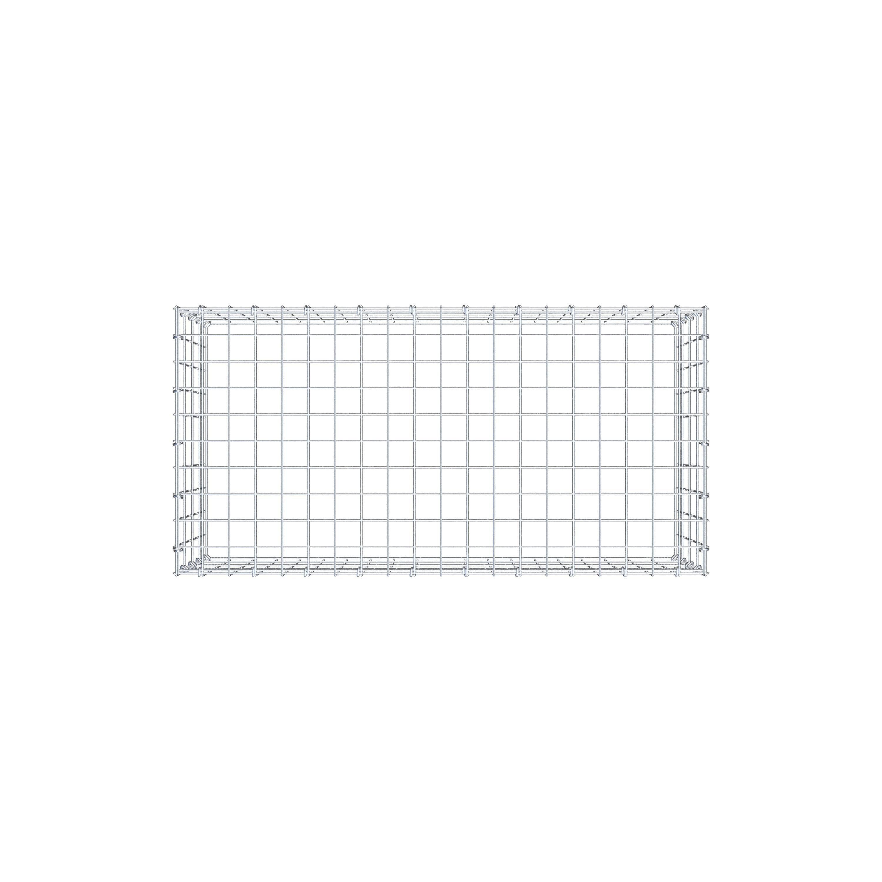 Monteret gabion type 3 100 cm x 40 cm x 50 cm (L x H x D), maskestørrelse 5 cm x 10 cm, C-ring