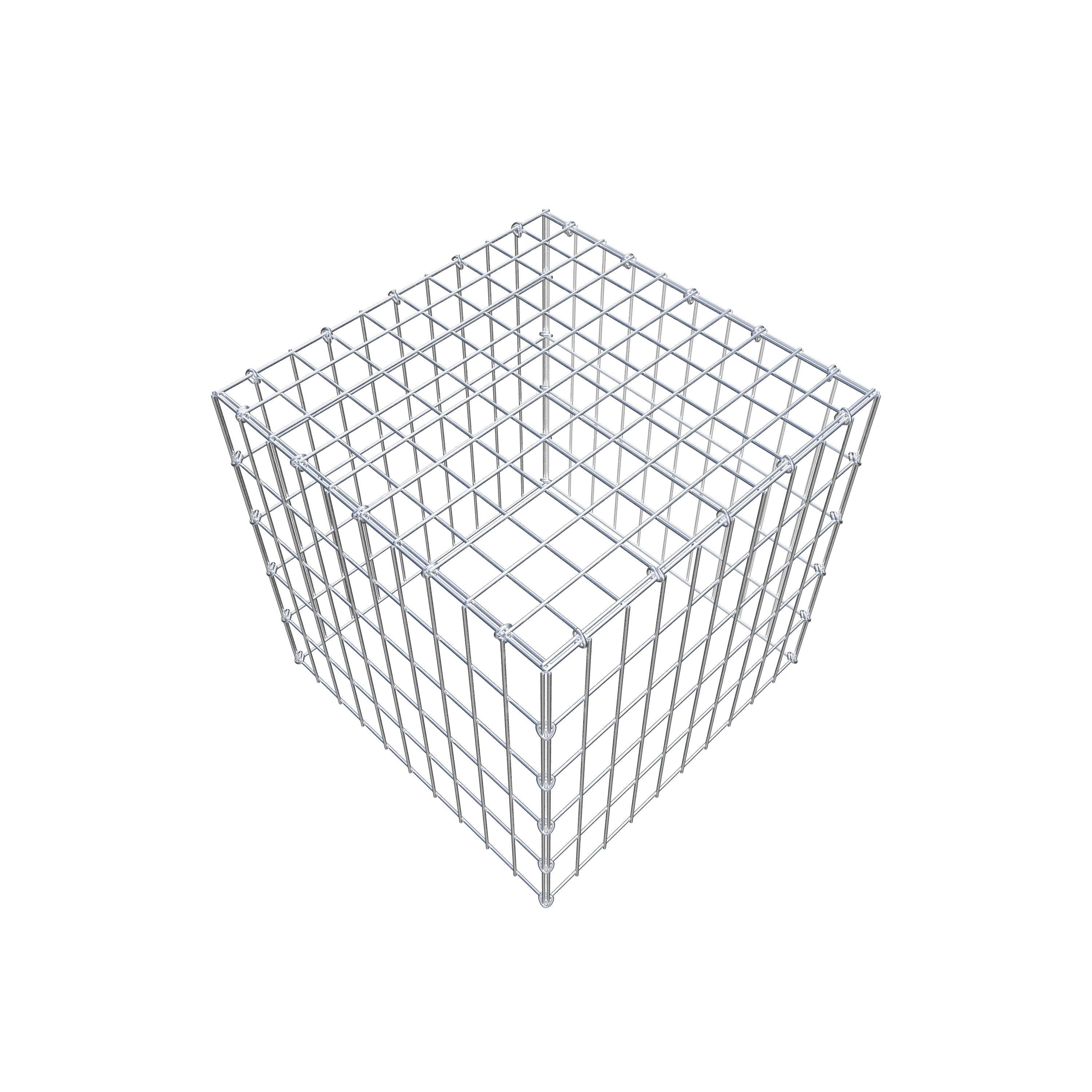 Mounted gabion type 3 50 cm x 50 cm x 50 cm (L x H x D), mesh size 5 cm x 10 cm, C-ring