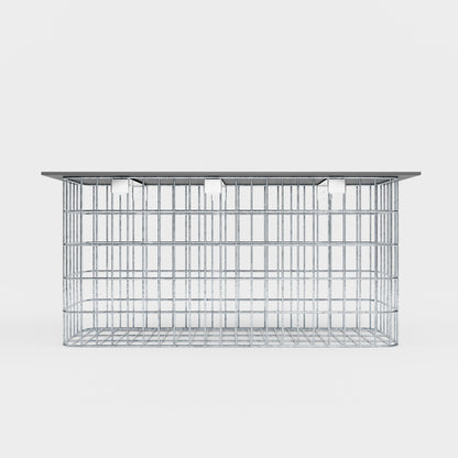 Havebænk 102 x 50 x 32 cm MW 5 x 10 cm varmgalvaniseret, med genbrugsdæksel i antracit