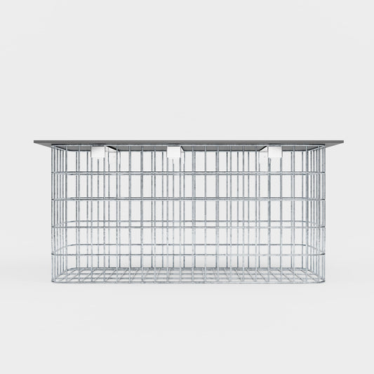 Banc de jardin 102 x 50 x 32 cm MW 5 x 10 cm galvanisé à chaud, avec revêtement recyclé en anthracite