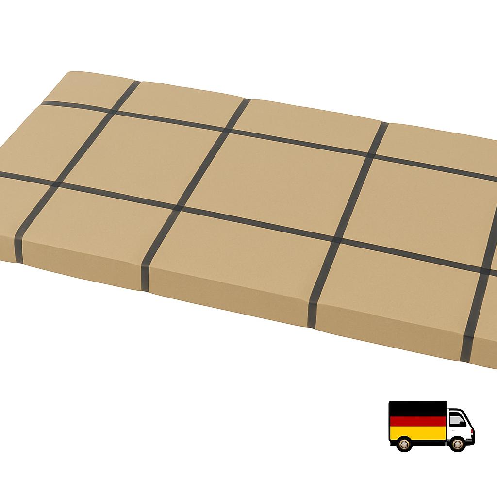 Rechthoekig verhoogd bed 200 cm x 100 cm x 100 cm (L x H x D), maaswijdte 5 x 10 cm, wanddikte 10 cm