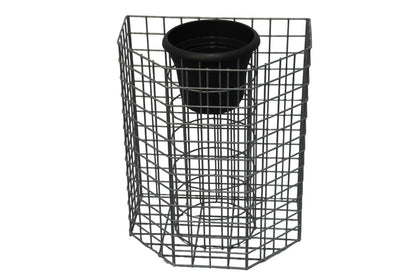 Halv ottekantet blomstersøjle, højde 62 cm, MW 5 x 5 cm, varmgalvaniseret inkl. potte