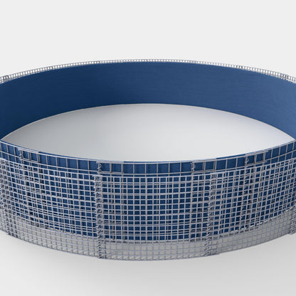 Raised bed round, outer diameter 502 cm, height 50 cm, mesh size 5 x 5 cm, wall thickness 15 cm