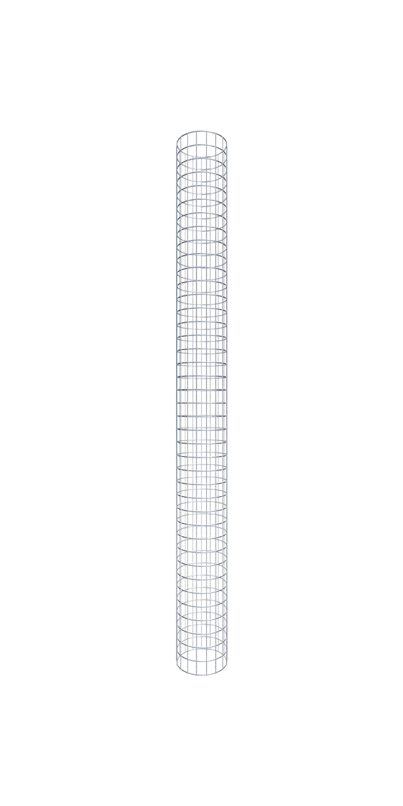 Schanskorfzuil, rond, thermisch verzinkt, 27 cm diameter, 200 cm hoogte, MW 5 cm x 10 cm