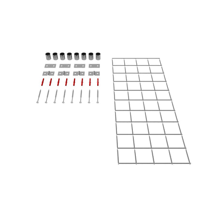 Decoratief rooster/latwerk (inclusief bevestigingsmateriaal) maaswijdte 5 x 5 cm