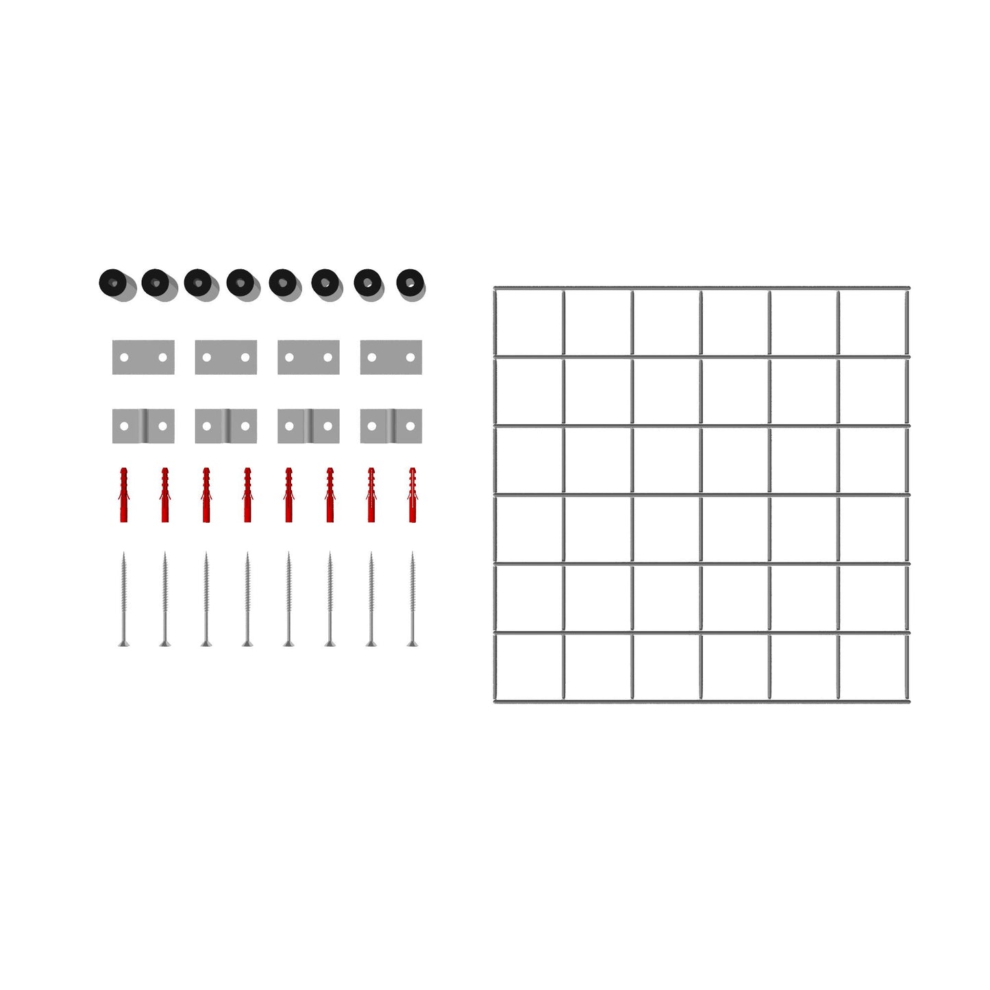 Decoratief rooster/latwerk (inclusief bevestigingsmateriaal) maaswijdte 5 x 5 cm