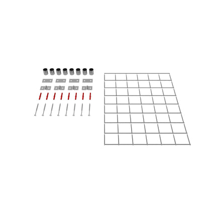 Decoratief rooster/latwerk (inclusief bevestigingsmateriaal) maaswijdte 5 x 5 cm