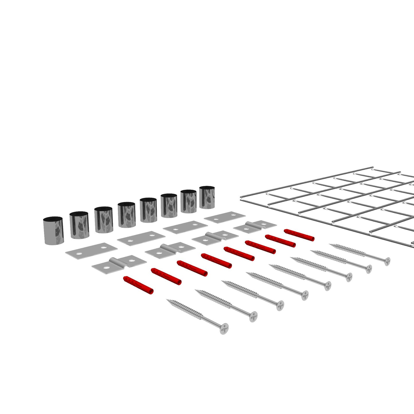 Decoratief rooster/latwerk (inclusief bevestigingsmateriaal) maaswijdte 5 x 5 cm