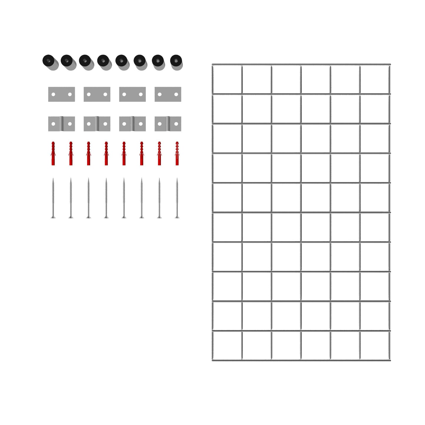 Decoratief rooster/latwerk (inclusief bevestigingsmateriaal) maaswijdte 5 x 5 cm