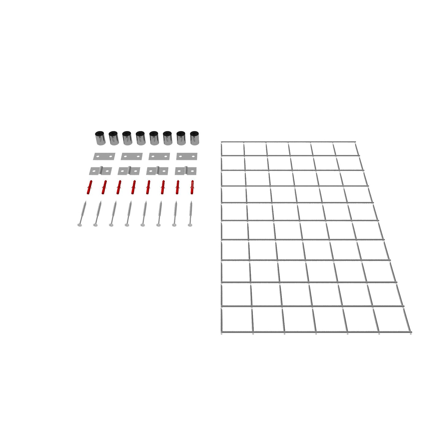 Decoratief rooster/latwerk (inclusief bevestigingsmateriaal) maaswijdte 5 x 5 cm