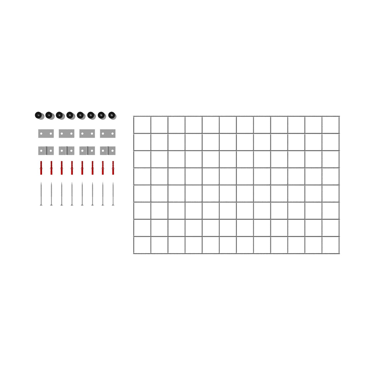 Decoratief rooster/latwerk (inclusief bevestigingsmateriaal) maaswijdte 5 x 5 cm