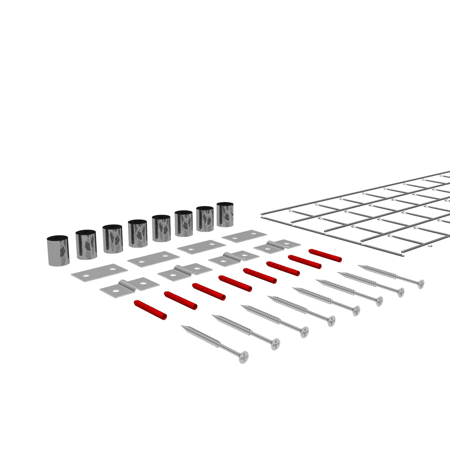 Decoratief rooster/latwerk (inclusief bevestigingsmateriaal) maaswijdte 5 x 5 cm