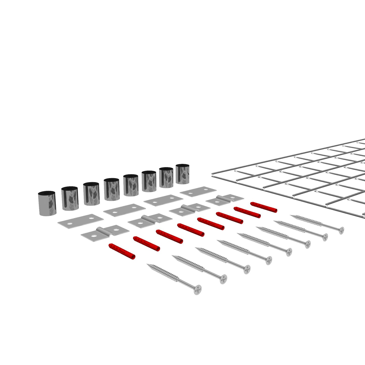 Decoratief rooster/latwerk (inclusief bevestigingsmateriaal) maaswijdte 5 x 5 cm