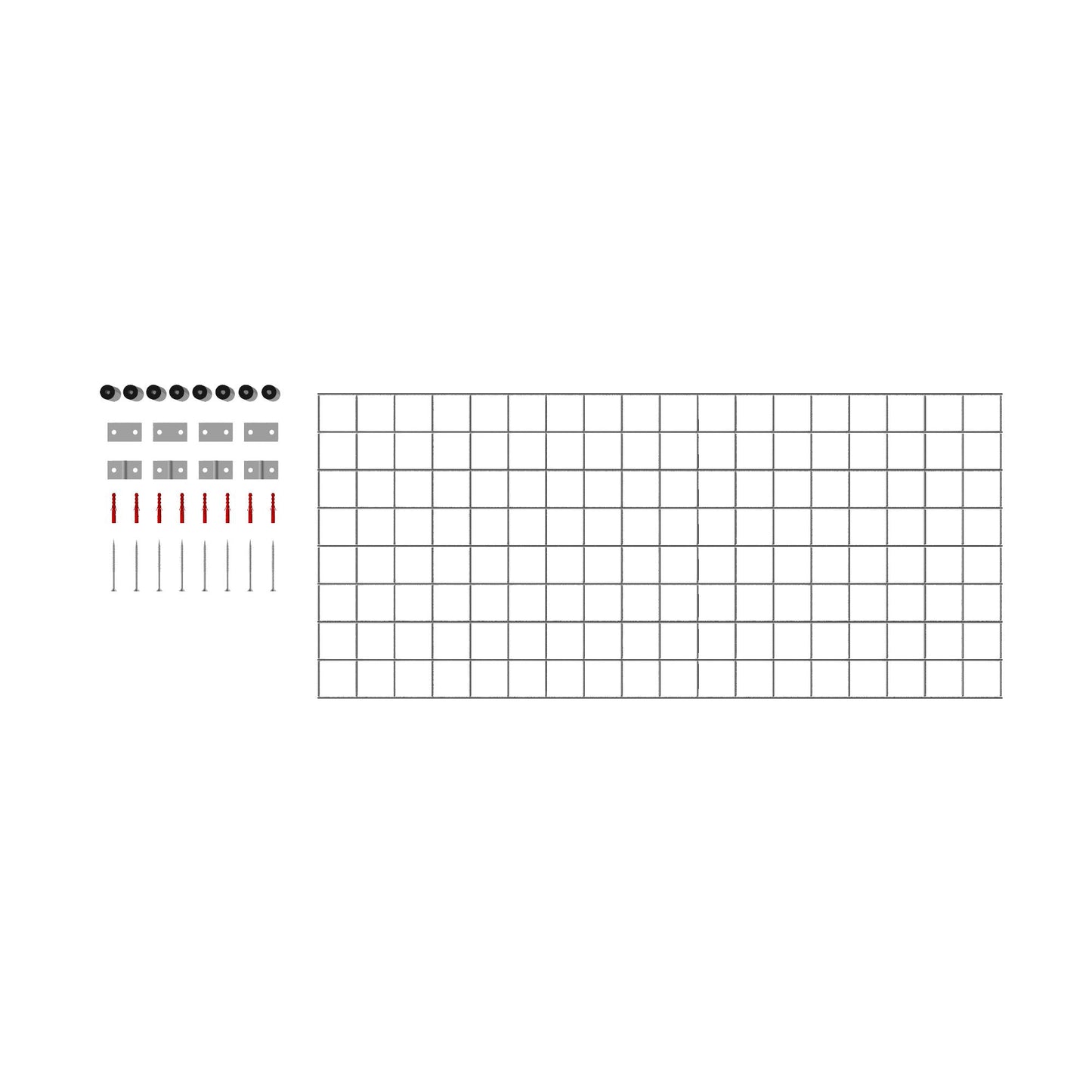 Decoratief rooster/latwerk (inclusief bevestigingsmateriaal) maaswijdte 5 x 5 cm