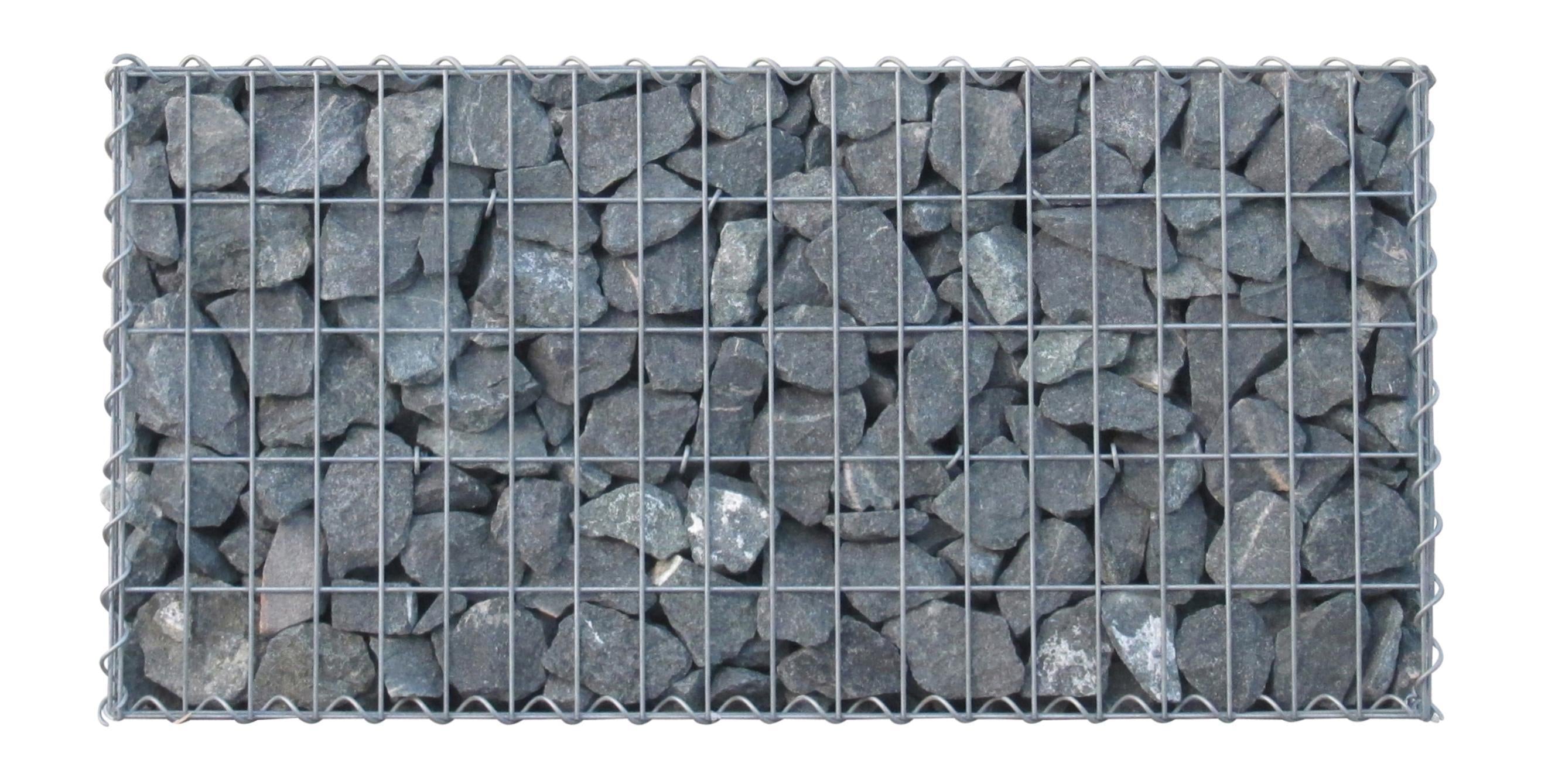 Gabion 80 cm x 40 cm x 20 cm (L x H x D), maskestørrelse 5 cm x 10 cm, spiral