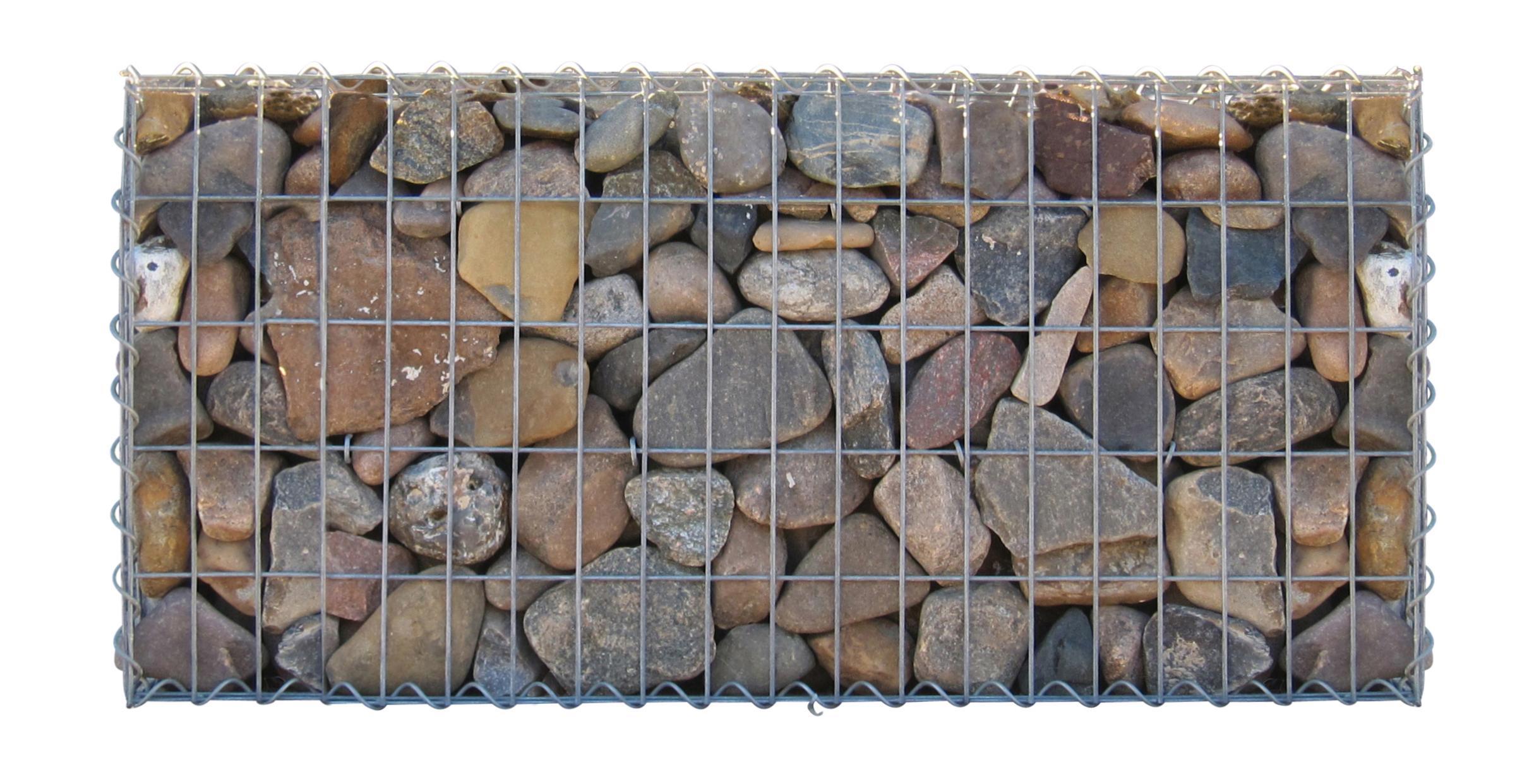 Gabion 100 cm x 80 cm x 20 cm (L x H x P), mailles 5 cm x 10 cm, spirale