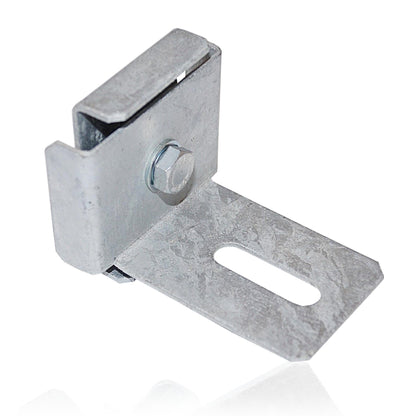 Morsetto con supporto per recinzione Larghezza rete 5 cm x 5 cm, zincato