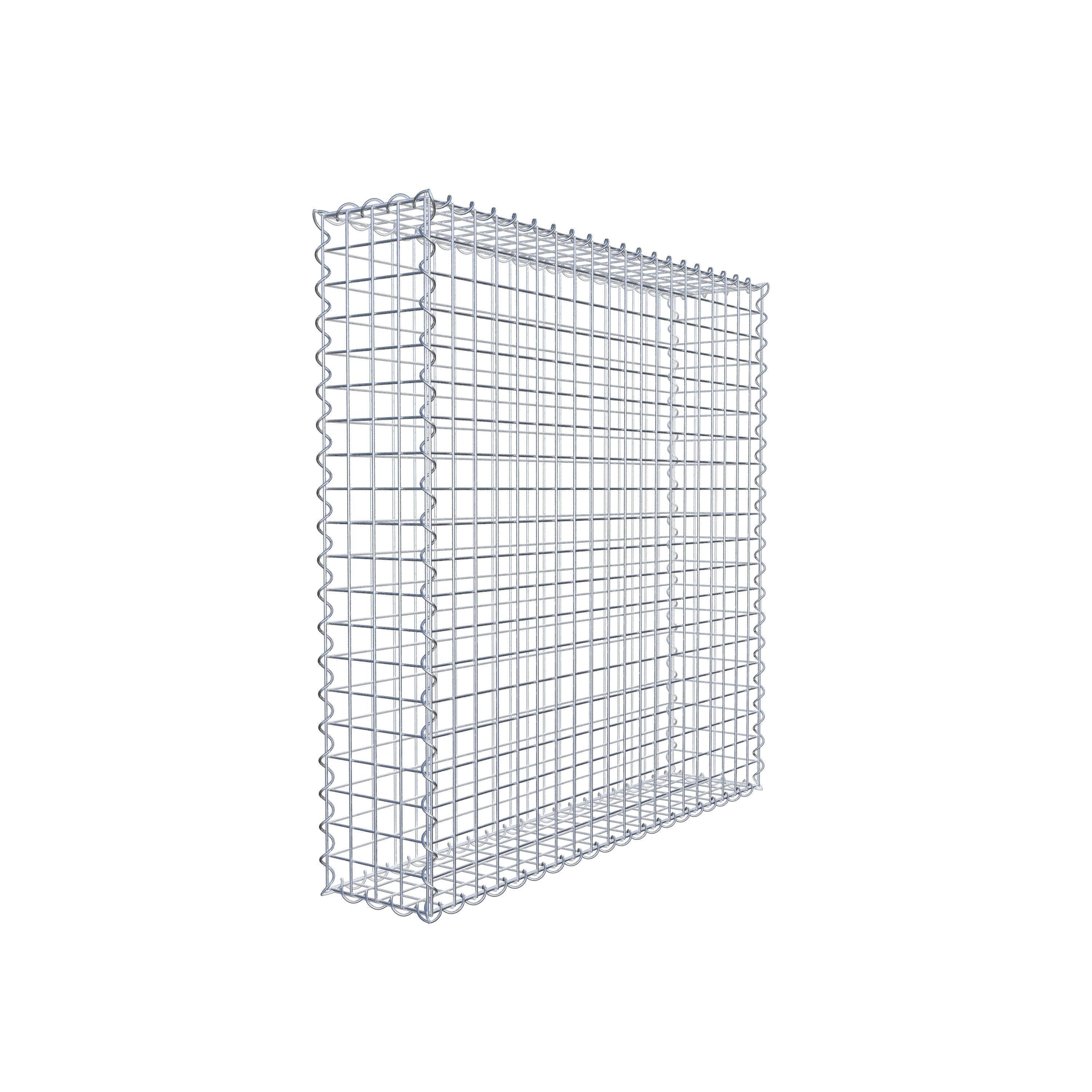 Lot de 2 gabions 100 cm x 100 cm x 20 cm (L x H x P), mailles 5 x 5 cm, spirale
