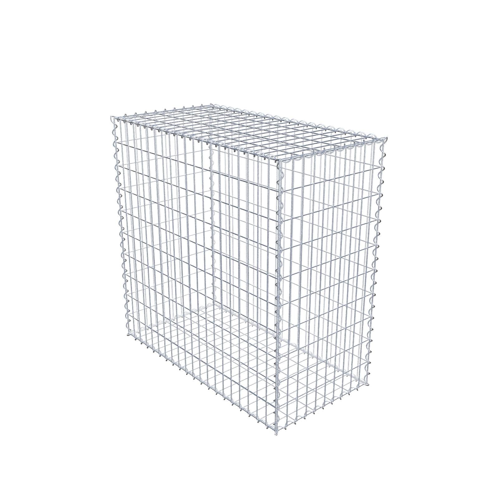 Lot de 2 gabions 100 cm x 100 cm x 50 cm (L x H x P), mailles 5 x 10 cm, spirale