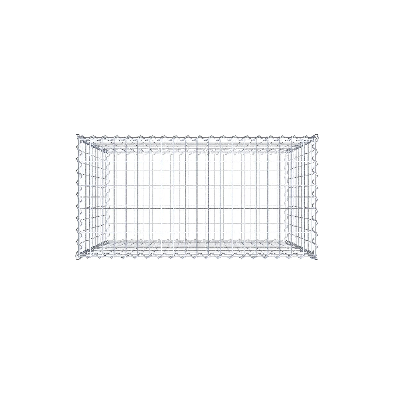 Lot de 2 gabions 100 cm x 100 cm x 50 cm (L x H x P), mailles 5 x 10 cm, spirale