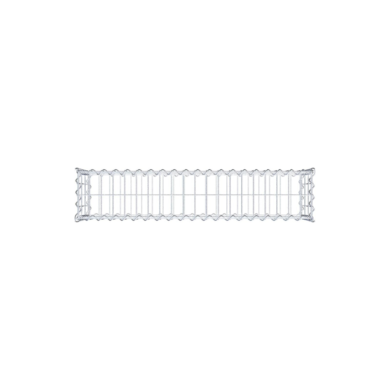Set di 2 gabbioni 100 cm x 30 cm x 20 cm (L x A x P), maglia 5 x 10 cm, spirale