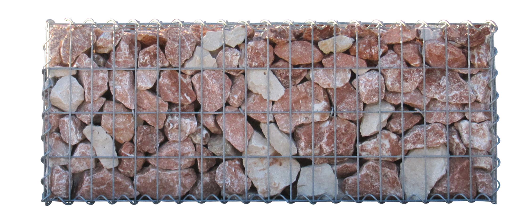 Lot de 2 gabions 100 cm x 40 cm x 30 cm (L x H x P), mailles 5 x 10 cm, spirale