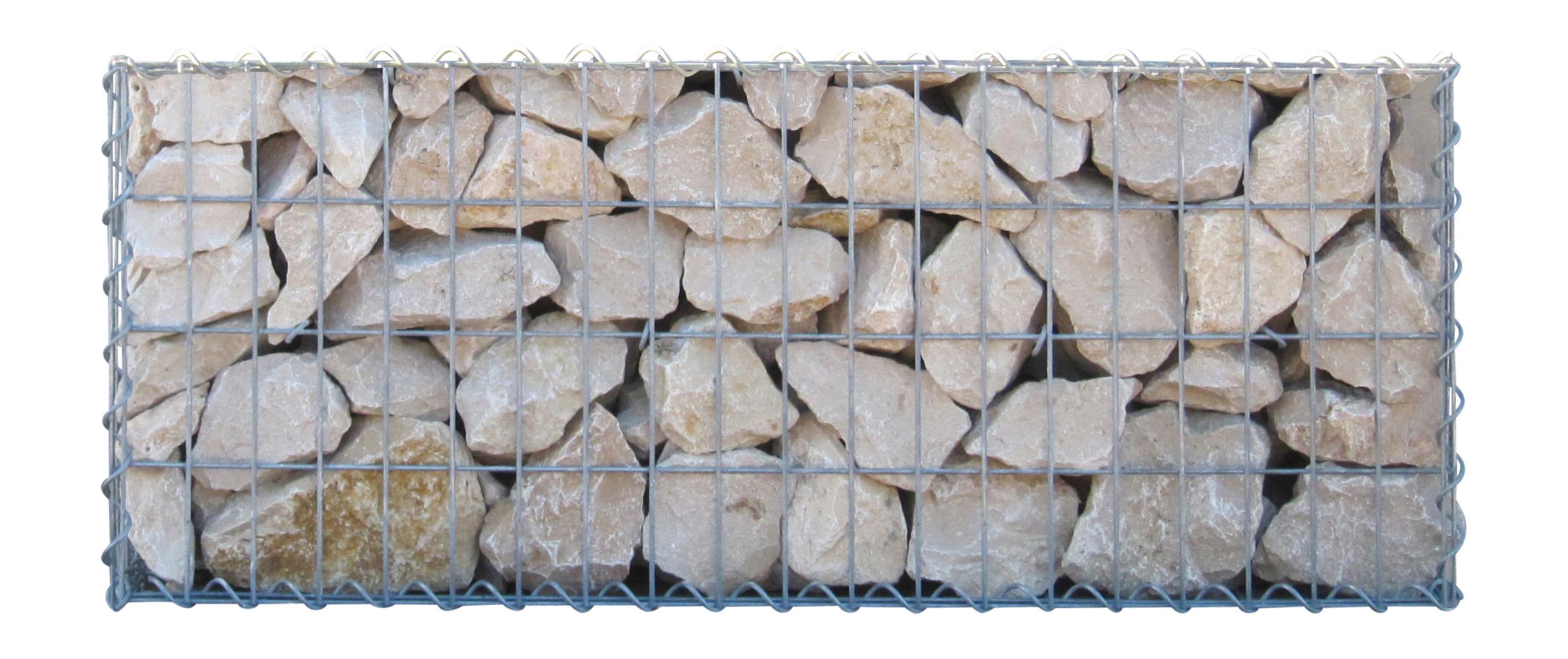 Lot de 2 gabions 100 cm x 40 cm x 30 cm (L x H x P), mailles 5 x 10 cm, spirale