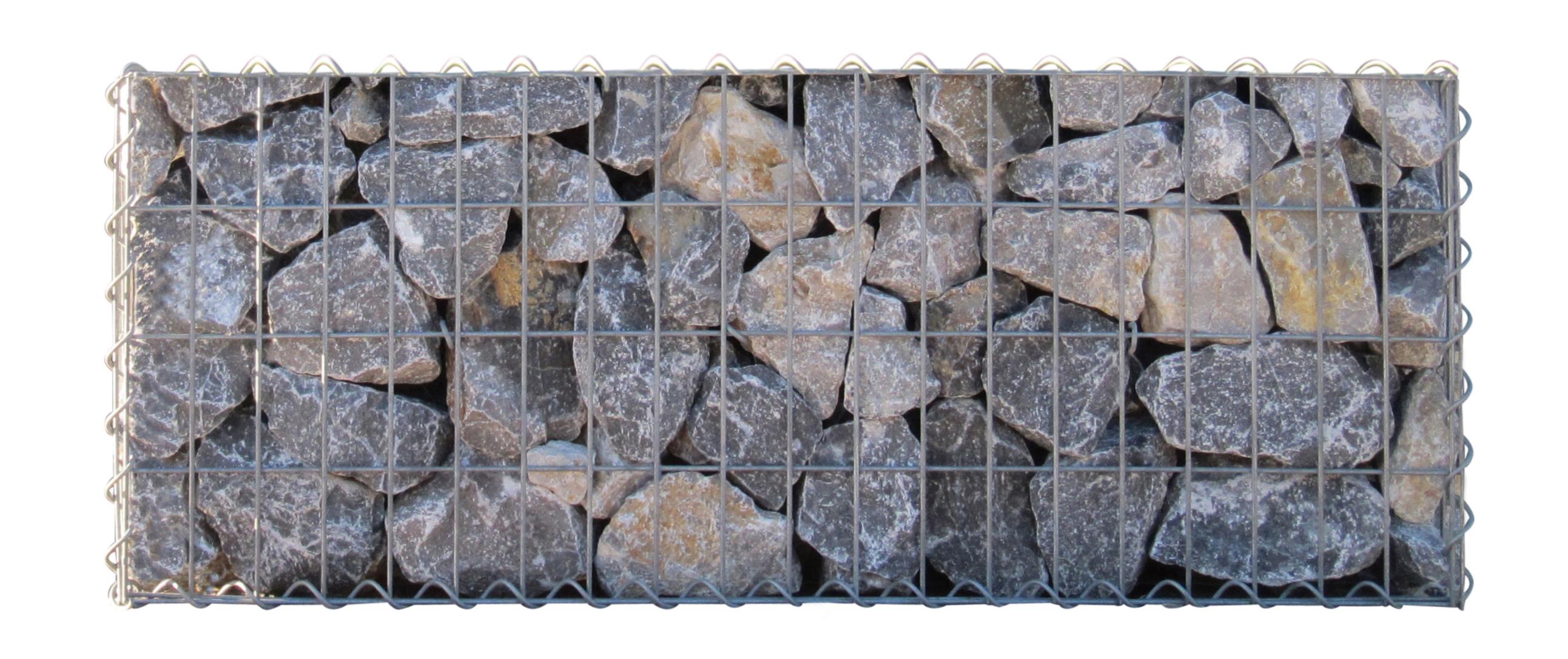 Lot de 2 gabions 100 cm x 40 cm x 30 cm (L x H x P), mailles 5 x 10 cm, spirale