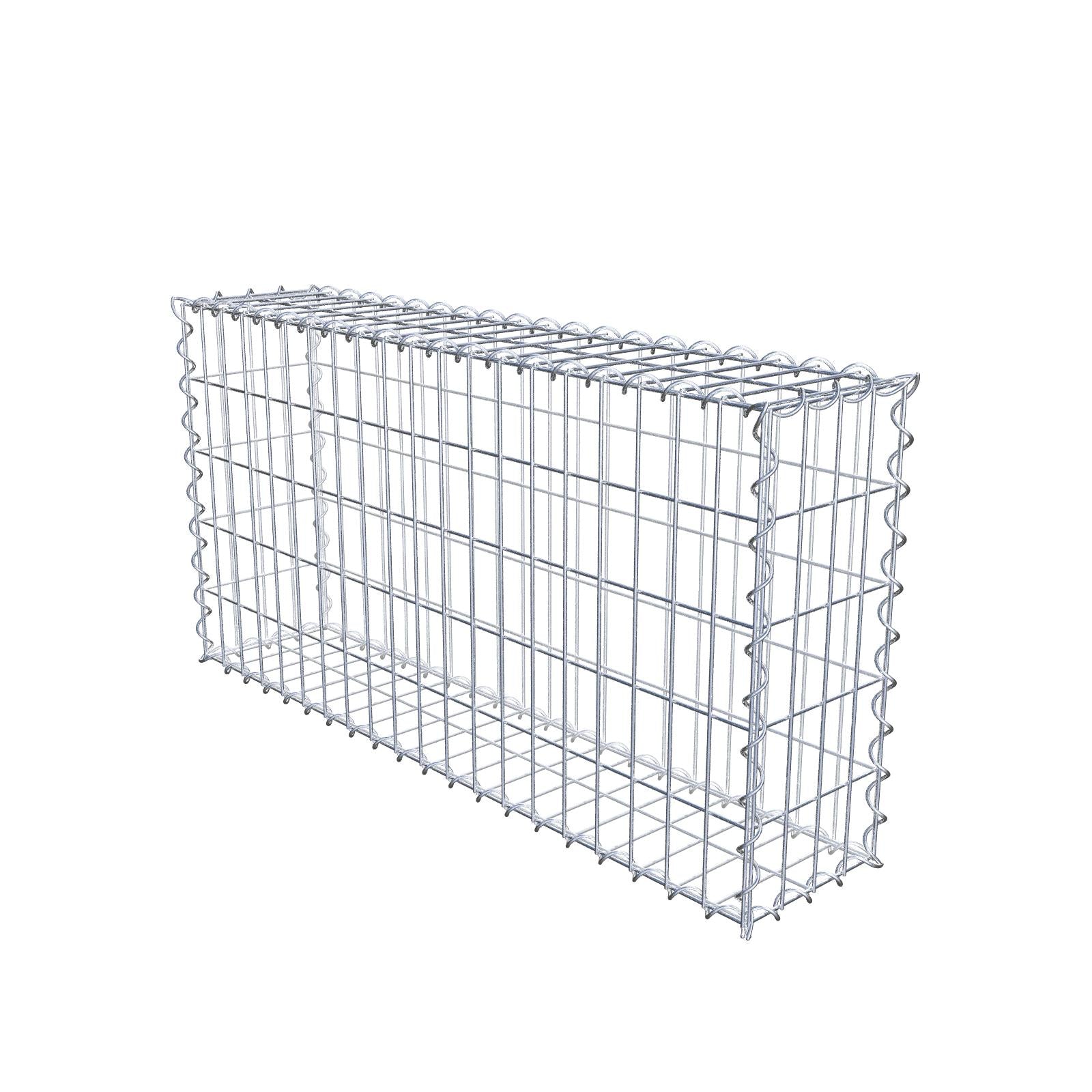 Set van 2 schanskorven 100 cm x 50 cm x 20 cm (L x H x D), maaswijdte 5 x 10 cm, spiraalvormig